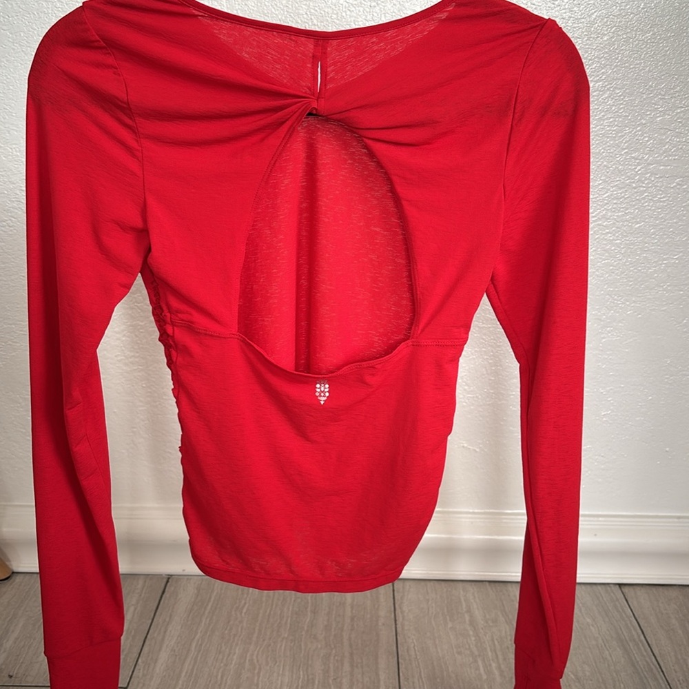 FP Movement Free people Women's Red Long Sleeve Top XS - Picture 1 of 7